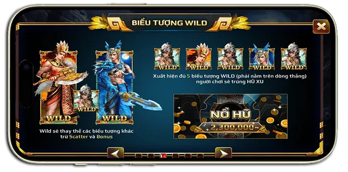 Điểm hấp dẫn của biểu tượng WILD tại Sơn Tinh Thủy Tinh go88