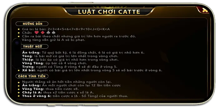 Luật chơi và cách tính tiền Catte Go88 uy tín