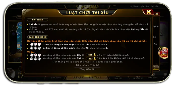 Luật tham gia chơi tài xỉu Go88