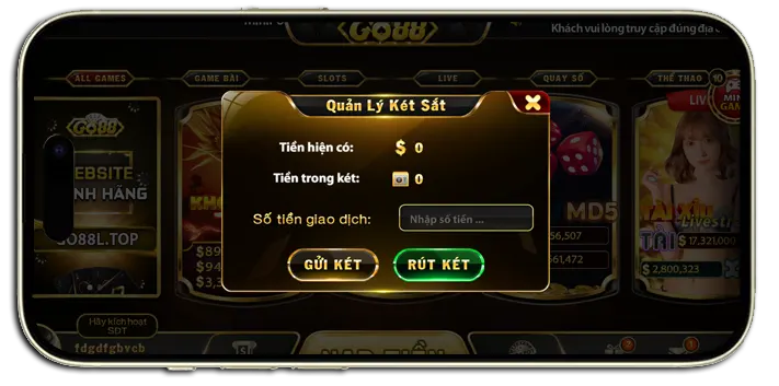 Quản lý két sắt để tối ưu hóa nguồn vốn tại Thông tin tài khoản game Go88