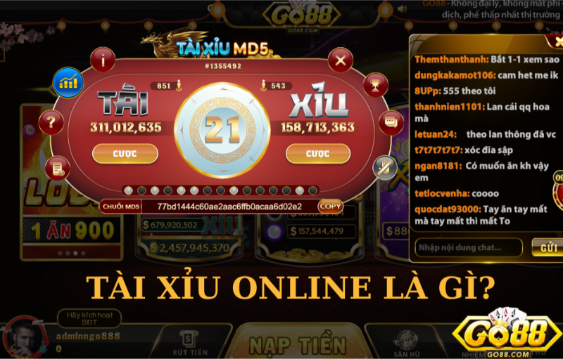 tính năng trong tài xỉu online go88